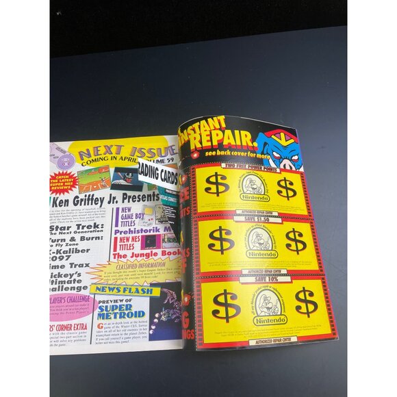 Nintendo Power Magazine Mar Vol 58 Mario Land Super NES NBA JAM SKU 3007 - Picture 10 of 10